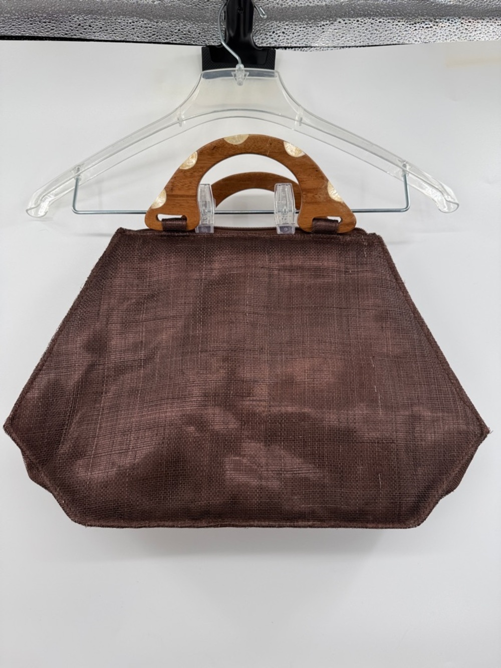 Vintage Bellini Wood Handled Clutch Handbag - Picture 2 of 16